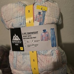 Snozu Kids Blue and Pink Snowsuit Set.